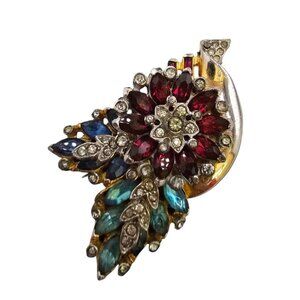 Antique Verified Coro Fur Clip Brooch (A8901)